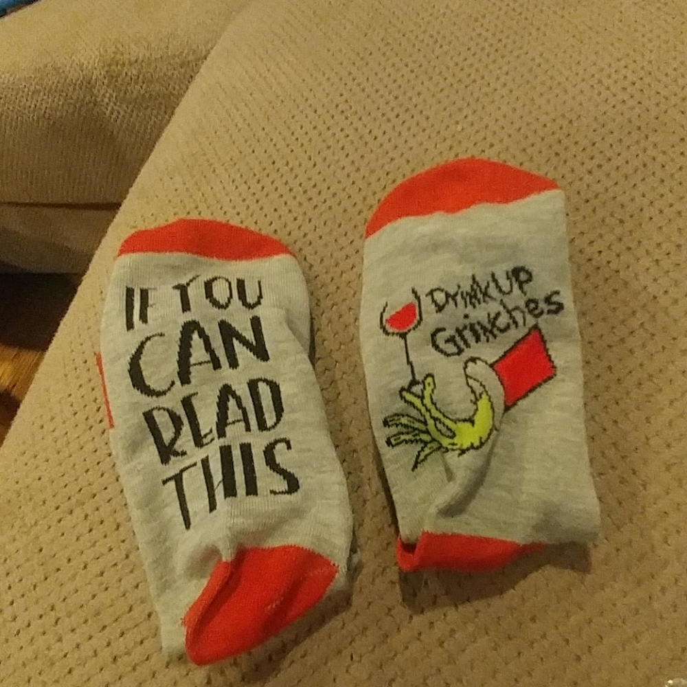 ❤️5/$25 New Grinch socks christmas